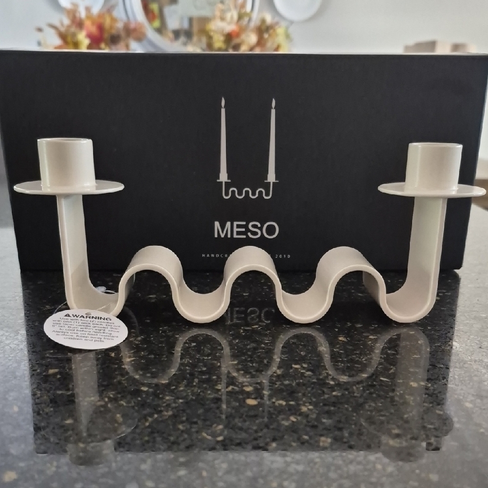 Cream Candle Holder